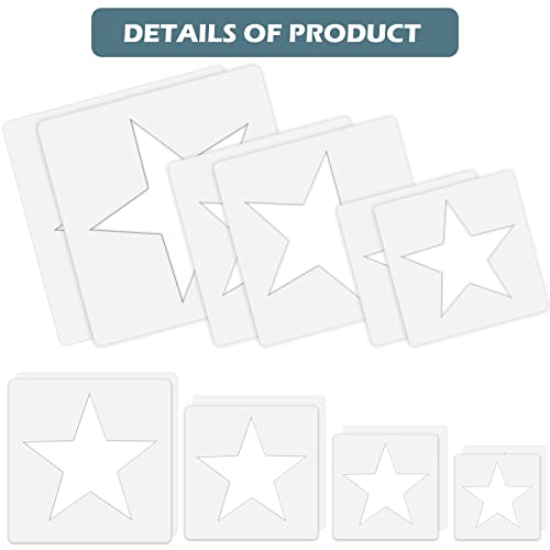 14 Pieces Large Stencil For Painting On Wood Plastic 5 Point Stencil Template Paint Stencils For Fabric Walls Arts Paper Home Decoration (Star) #TOP2