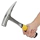 Doppelköpfiger Geologischer Hammer, Erkundungshammer Spitzer Flachkopfhammer Gelber Griff Gummigriff Oberfläche Poliert 804–1028 G