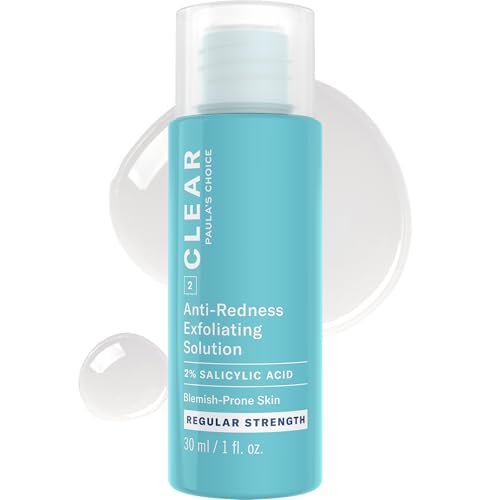 Paula's Choice CLEAR Anti-Redness Exfoliating Solution, 2% Salicylic Acid Liquid Exfoliant for Face,...