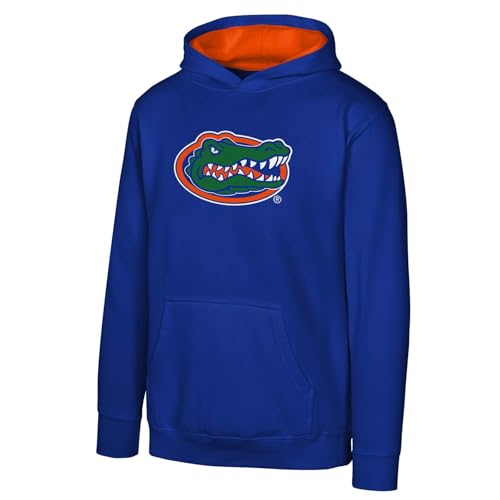 Outerstuff NCAA Kids Youth 4-20 Official Primary Logo Fleece Lined Pullover Hoodie Sweatshirt (US, Numeric, 18, 20, Regular, Florida Gators - Blue, Florida Gators)