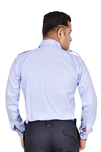 Image of Security Dress for Men | Security Guard Uniform Shirt for Men in Cotton Blend with Epaulettes & Pockets