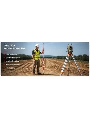 Pértiga de aluminio con prisma desmontable y estructura robusta de ingeniería 8