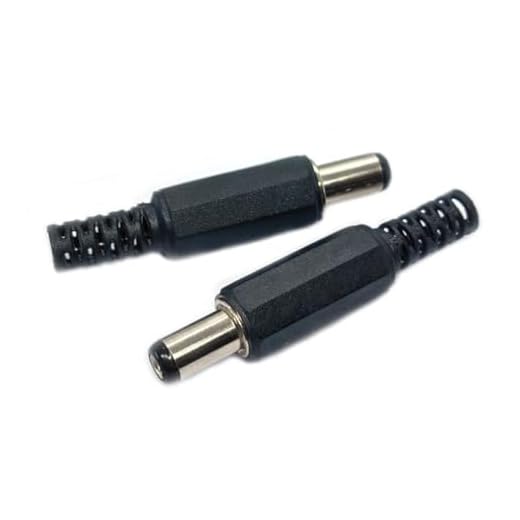 Lzzvibo 10Pcs 5.5x2.1mm 9mm DC Male Plug Power Supply Ends Solder Type DIY DC Barrel Connector with Shrinkle Tube (5.5x2.1mm)