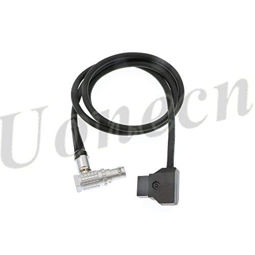 Uonecn Red Epic Scarlet Camera Power Cable D Tap to Right Angle 1B 6 Pin Female Flexible Thin Cord 39''