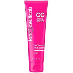Tanceuticals Self Tanner - Dark Self Tanning Lotion for Body - Gives Natural Looking & Long Lasting Sunless Tan – Quick Fake Tan, Bronze Glow - Fresh Coconut Scent & Healthy Ingredients (Dark)