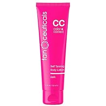 Tanceuticals Self Tanner - لوشن تسمير ذاتي داكن للجسم - يمنح مظهرًا طبيعيًا ويدوم طويلاً، تان بدون شمس، تان مزيف سريع، توهج برونزي - رائحة جوز الهند الطازجة ومكونات صحية داكنة