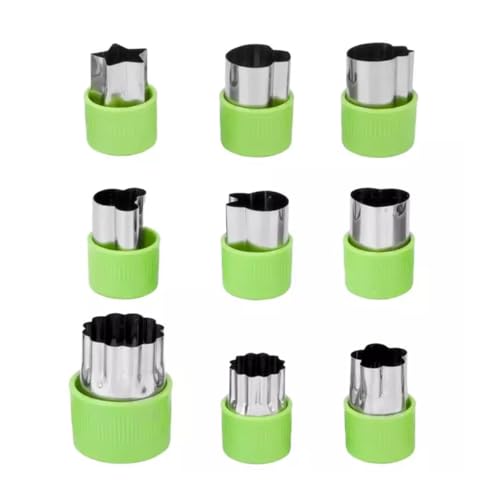 9 Peças Cortador Decorativo Culinário Molde Frutas Biscoitos