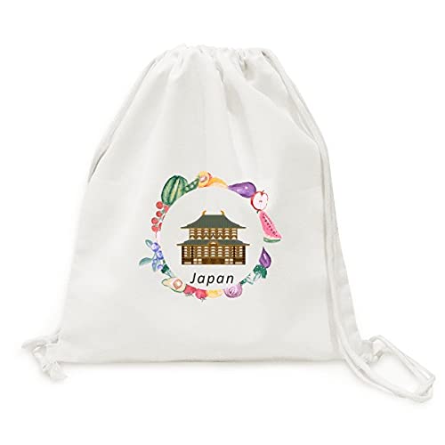 Sac en tissu traditionnel japonais pour vos courses de fruits et légumes au marché