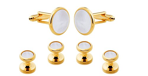 Menz Jewelry Accs Genuine Mother of Pearl Cufflinks and Studs !!Manufacturers Direct Pricing!!