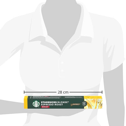 STARBUCKS Decaf Blonde Espresso Roast by Nespresso, Blonde Roast, Coffee Capsules 6 x 10 (60 Capsules)