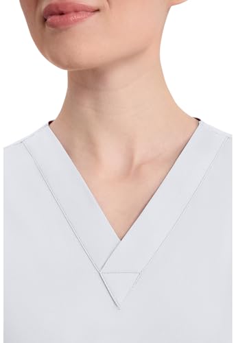 Image of Dickies EDS Signature Scrubs for Women and Scrubs for Men, Unisex One Pocket V-Neck Top in Soft Brushed Poplin 83706