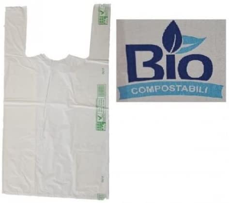 Buste Shopper Biodegradabili VIRSUS - Rotolo Da 1kg (55 Buste) Verde | Per Raccolta Organica, Compostabili