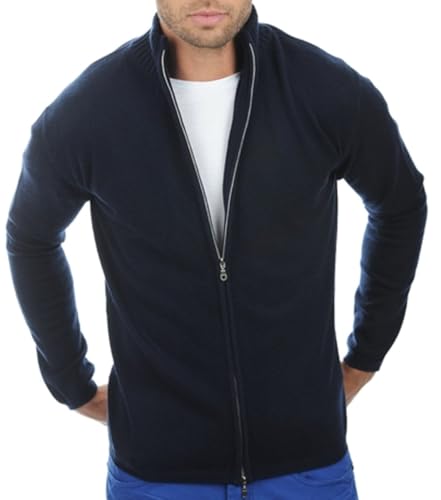 Chaqueta de punto de cachemira para hombre Balldiri que evita el frío sin abrigos pesados 2 capas