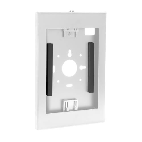 Image of Mount-It! Anti-Theft iPad Kiosk Wall Mount, Lockable Low-Profile, White | Steel Enclosure for Retail & Commercial Use, iPad Gen 7-11 (A16), Pro & Air, 75x75 VESA Flush Tablet Mount