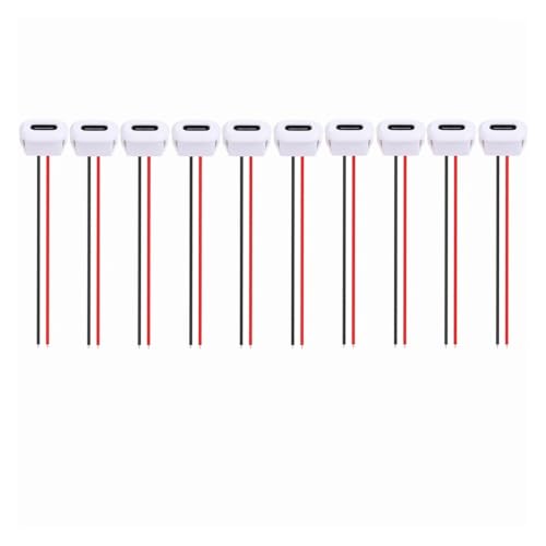 Conector tipo C hembra contra holguras de 3A con hebilla para panel blanco pack de 10 2
