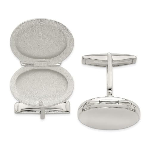 Mancuernillas de Plata Ovaladas para Hombre miniatura 3