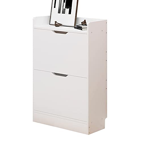 Meuble à chaussures pour entrée étroite | Armoire gain de place à 3 niveaux 50x17x83 cm