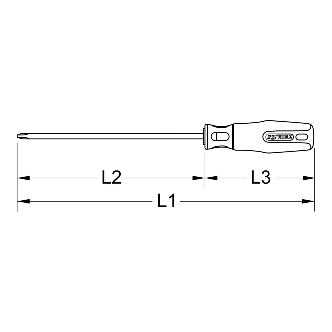 KS TOOLS 962.0900 BERYLLIUM + Screwdriver for cross-slotted head screws PH0 - Image 2