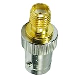 QLECXZI Adaptador SMA hembra a BNC hembra de latón resistente para aplicaciones de radio efectivas Conector 1 Adaptador coaxial Convertidor Enchufe SMA a BNC