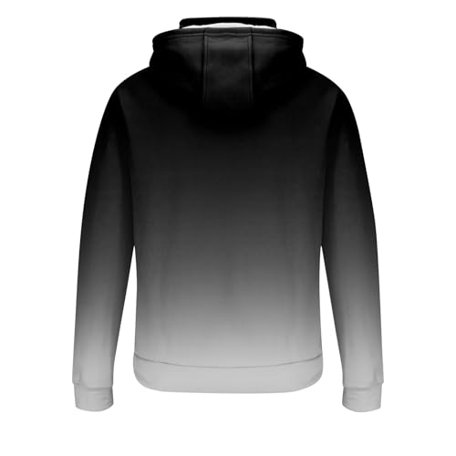 Ymosrh Men's Causal Hoodies, Athletic Workout Long Sleeve Gradient Color Pullover Hooded Sweatshirts with Pocket, M-4XL2