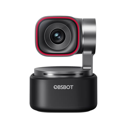 Image of OBSBOT Tiny 3 4K PTZ AI Webcam with 1 /1.28 inch Sensor, Autofocus, AI Tracking 2.0, Voice & Gesture Control, Tri-Mic Spatial Audio, 1080P@120FPS, HDR | Webcam for Streaming & Meetings | 2 Year Warranty
