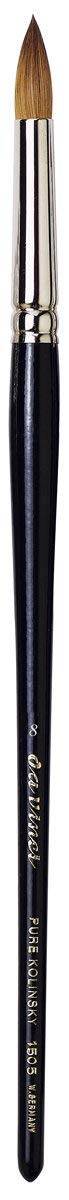 da Vinci Watercolor Series 1505 Maestro Paint Brush, Extra Short Retouch/Spotter Kolinsky Red Sable, Size 8