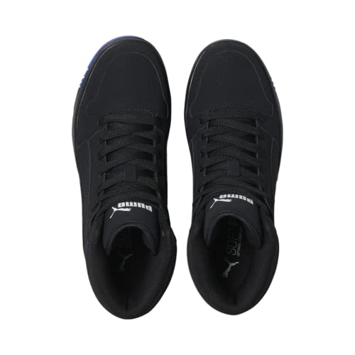 Puma Unisex Rebound Layup Mid Hi-Top Sneaker, Black-Black-Multi, 4.5 Us Big Kid #TOP3