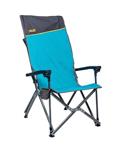 Uquip Campingstuhl Barry Petrol I Faltbarer Klappstuhl mit 200 kg Traglast I kompakter Faltstuhl aus Stahl & Polyester I klappbarer Outdoor-Stuhl für Camping, Strand, Angeln, Garten & Festivals