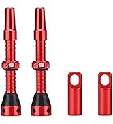 FOMTOR Tubeless Presta Ventilschaft, Aluminiumlegierungsschäfte mit Value Core Remover Tool und V...