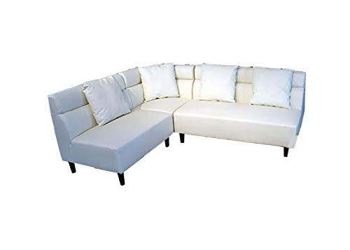 【開梱設置無料】再生皮革ダイニングソファセット (アイボリー)