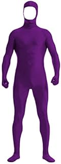 VSVO Face Open Zentai Spandex Bodysuit (X-Large, Deep Purple)