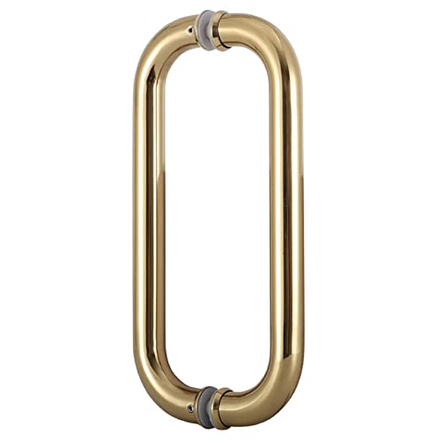 Poignée de porte de douche ronde en acier inoxydable 304 gris foncé pour tirage en verre