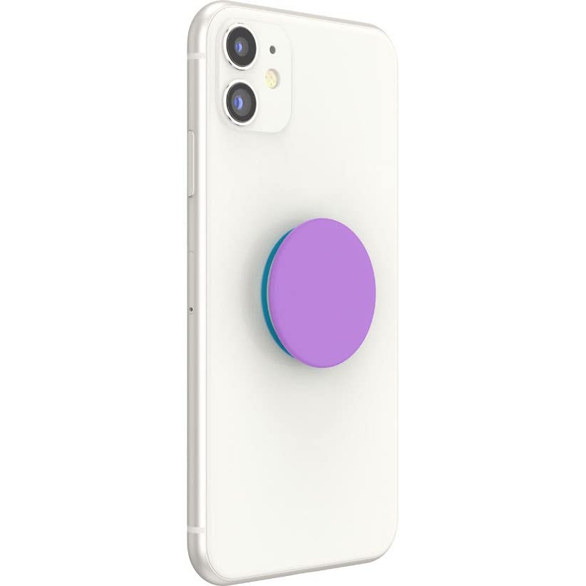 Image of PopSockets Phone Grip with Expanding Kickstand, Solid PopGrip - Colorblock Lavender