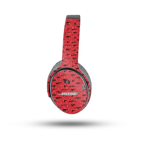 Image of MightySkins Glossy Glitter Skin Compatible with Bose QuietComfort 35 II Headphones - Guns | Protective, Durable High-Gloss Glitter Finish | Easy to Apply, Remove, and Change Styles