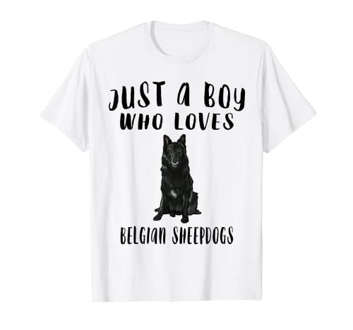 Im Just A Boy Who Loves Belgian Sheepdogs Dog Lover Gift T-Shirt
