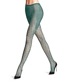 FALKE Siren W Ti Transparent Gemustert 1 Stück Medias, Verde (Fjord 7475), S-M Mujeres