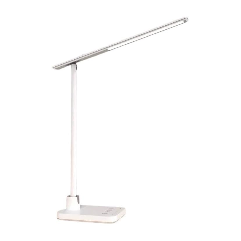 MOOWI Tischlampen LED-Schreibtischlampe, 4000 K dimmbare Schreibtischleuchte, 12 W Touch-Augenschutzlampe mit stufenlosem Dimmen, Nachtlicht, 45-Minuten-Auto-Timer (weiß) Nachttischlampen