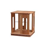 LCJQ Home Bookshelf One-Storey All-Solid Wood Combination Bookshelf 360 Degree Revolvable Capacity Bookshelf Mostly Used for Young Students ​Shelves (Color : Natural)