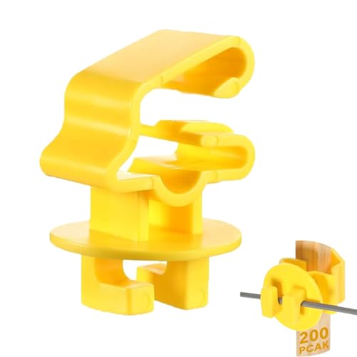 T Post Insulators Electric Fence 200 Pcs Standard Snug-Fitting T-Post Clips Holding Insulators for Agricultural and Ranchers