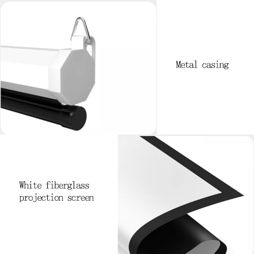 Pantalla manual retráctil para proyector 72 pulg 4:3 miniatura 3
