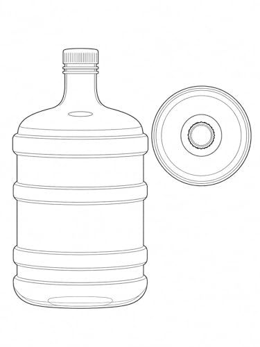 Image of Water Cane Plastic Blue 20L Water Bottle Removable Dispenser Water Cooling Machine Bottle Reusable Large Capacity Bottle and Removeable Cap