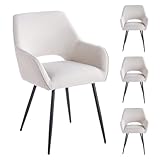 【Design Ergonomique pour un Confort Optimal】: Grâce à leurs accoudoirs ergonomiques et à leur assise confortable de 48 cm de profondeur, ces chaises de salle à manger offrent un confort d'assise parfait pour de longs repas ou des conversations conviviales.