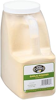 Spice Classics Garlic Powder, 5.25 lb - One 5.25 Pound Container of Bulk Garlic Powder Seasoning, Ideal Substitute for Fresh Garlic, Pairs Well with Vegetables, Meats Rubs, Salads and More