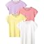 White, Light Yellow, Light Purple, Pink