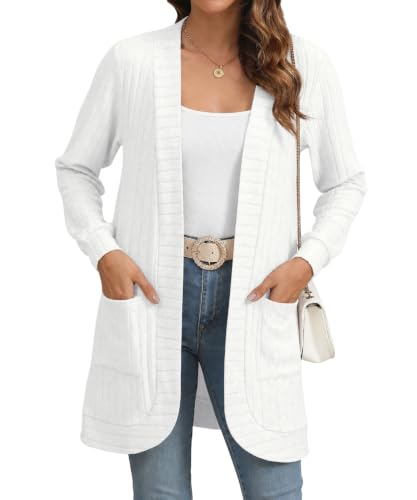 Image of YSYOKOW Cardigan Sweaters for Women Long Sleeve Open Front with Pockets