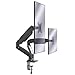 Price comparison product image VonHaus Dual Monitor Stand for 17-32" Screens, Twin Monitor Mount with Clamp & Gas Spring Arm, Height Adjustable, Easy Assemble Stand with Full Tilt, Rotation & Swivel, VESA: 75x75 & 100x100mm