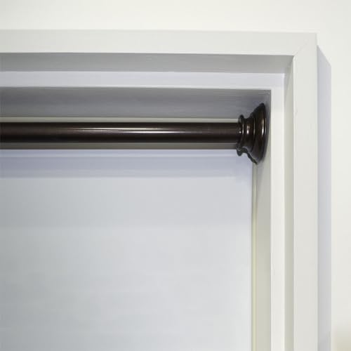 Lumino Tension Rod Set, 3/4” Diameter, (with Multiple Color Options), Curtain Rod, Drapery Rod, Decorative Rod, Decor, Dark Oil Rubbed Bronze, 40-72“ Width