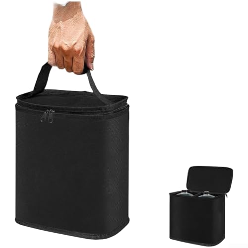 Bolsa de gas portátil, 20 x 22 x 10 cm, tela Oxford 600D, cilindro de propano, impermeable, con cremallera en U, asa de transporte para acampar al aire libre