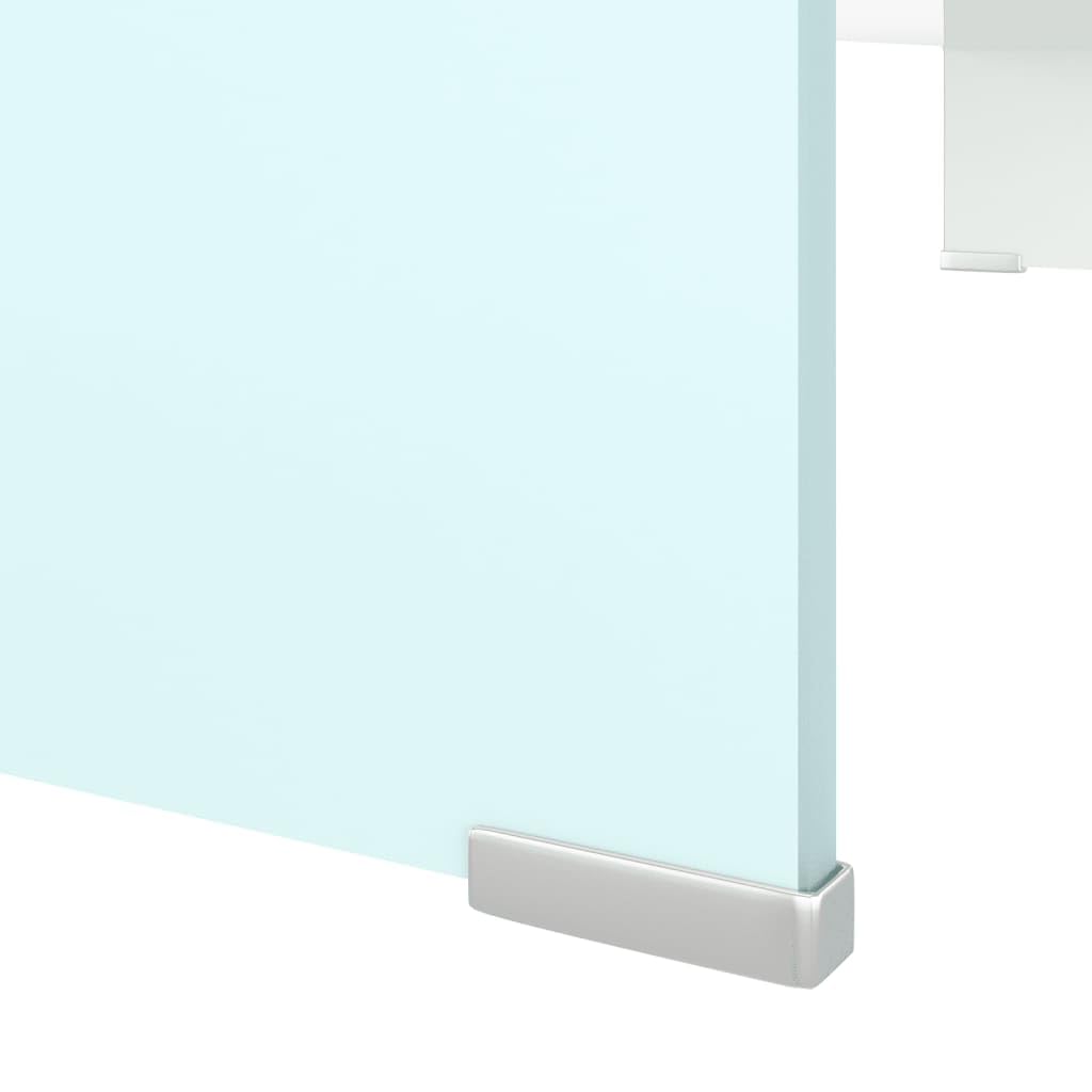 Supporto TV in Vetro Verde 90x30x13 cm Rialzo Monitor Desktop Supporto Schermo Soggiorno con Spazio Per Lettore DVD Console Videogiochi