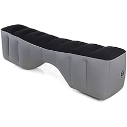 Colchón Hinchable Coche Decathlon Colchoneta SUV Colchon Inchable Automatico Coche Hinchable Camping para el hogar Senderismo al Aire Libre, Superficie de Flocado, rápida Inflación (Azul Negro)